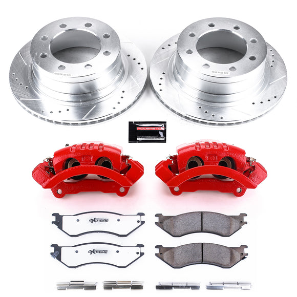 PowerStop Z36 Truck and SUV Ceramic Brake Pad, Drilled & Slotted Rotor, and Cali