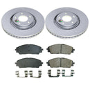 PowerStop Genuine Geomet Coated Rotor and Low-Dust Ceramic Brake Pad Kit