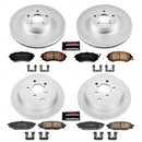 PowerStop Genuine Geomet Coated Rotor and Low-Dust Ceramic Brake Pad Kit