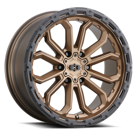 18x9 Vision 405 Korupt Satin Bronze Wheel 6x120 ET12 CB67.1