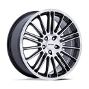 18x8 Petrol PE001 P1D Gloss Black With Machined Face 5x120 ET35 CB74.1 Wheel Rim