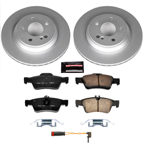 PowerStop Genuine Geomet Coated Rotor and Carbon-Fiber Ceramic Brake Pad Kit