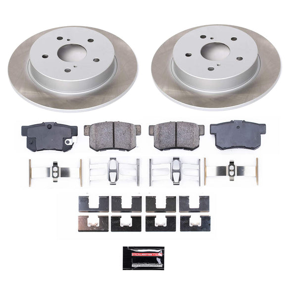 PowerStop Semi-Coated Rotor and Low-Dust Ceramic Brake Pad Kit