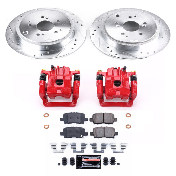 PowerStop Z23 Daily Driver Carbon-Fiber Ceramic Pads Drilled & Slotted Rotor & C