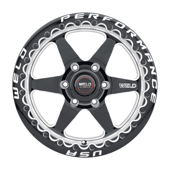 17x9.5 WELD Performance Ventura6 Beadlock Black Mill 6x127 6x5 ET35 Wheel