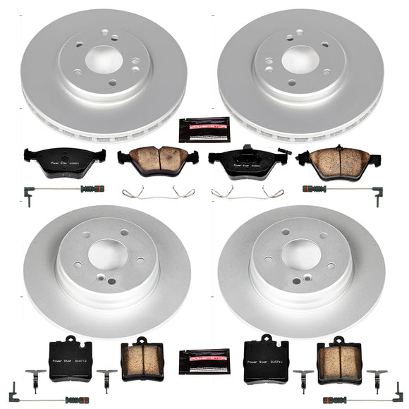PowerStop Genuine Geomet Coated Rotor and Carbon-Fiber Ceramic Brake Pad Kit