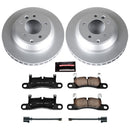 PowerStop Genuine Geomet Coated Rotor and Carbon-Fiber Ceramic Brake Pad Kit