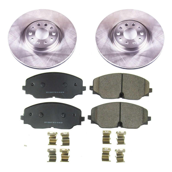 PowerStop OE Stock Replacement Low-Dust Ceramic Brake Pad and Rotor Kit