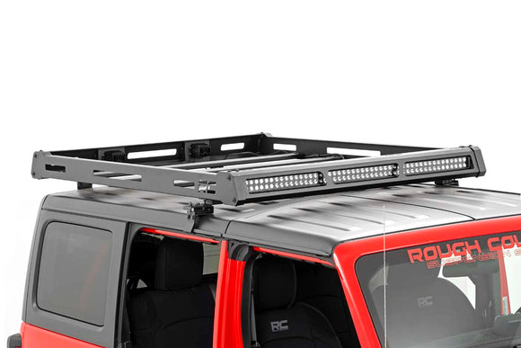 Rough Country Roof Rack Black Series Lights For Jeep Wrangler 18-23