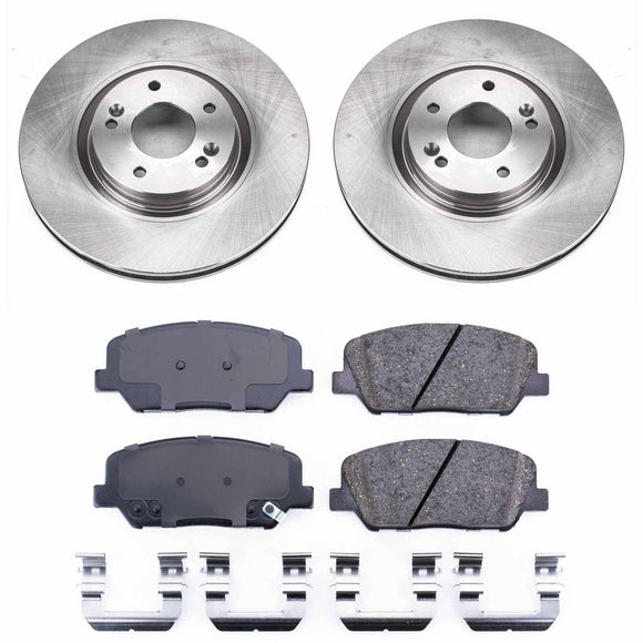 PowerStop OE Stock Replacement Low-Dust Ceramic Brake Pad and Rotor Kit