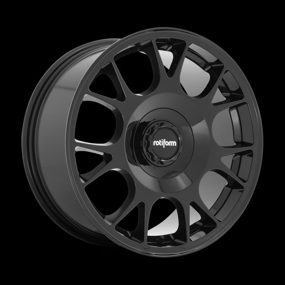 18X8.5 Rotiform R187 TUF-R Gloss Black 5X108/5X120 ET45 wheel/rim