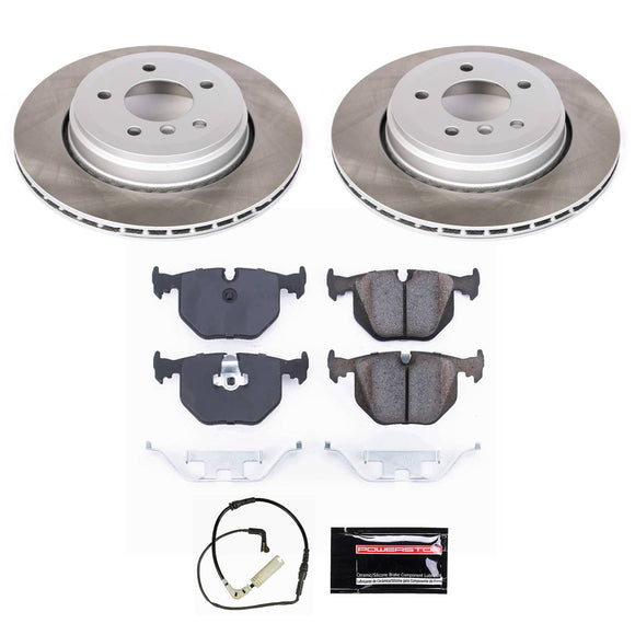 PowerStop Semi-Coated Rotor and Low-Dust Ceramic Brake Pad Kit