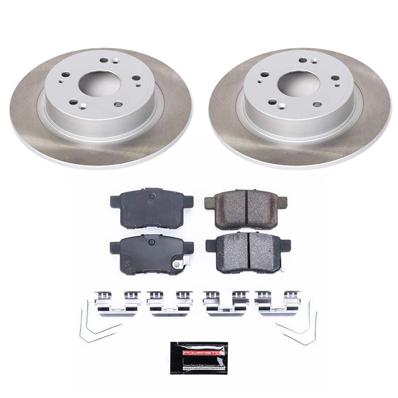PowerStop Semi-Coated Rotor and Low-Dust Ceramic Brake Pad Kit