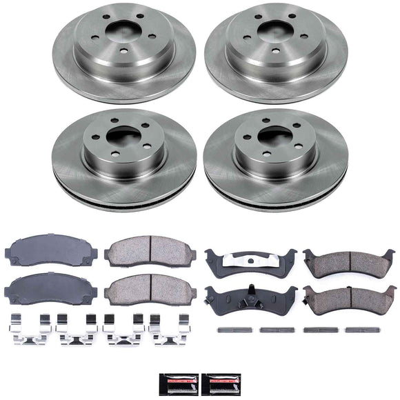 PowerStop OE Stock Replacement Low-Dust Ceramic Brake Pad and Rotor Kit
