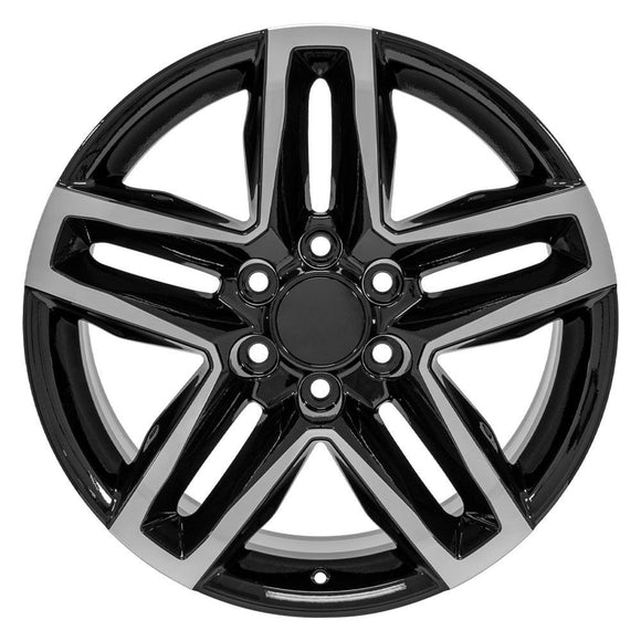 20" Replica CV34B fits Chevrolet Silverado 1500 20x9 Black Machined