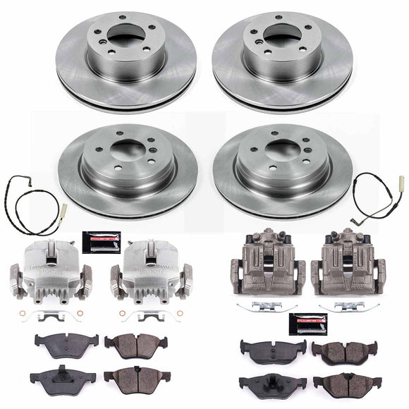 PowerStop OE Stock Replacement Low-Dust Ceramic Brake Pad, Rotor and Caliper Kit