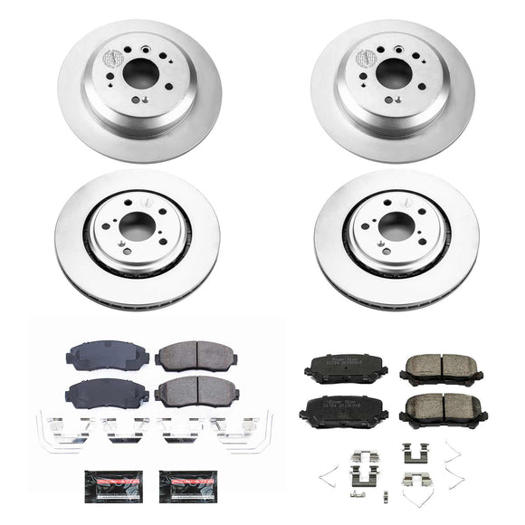 PowerStop Genuine Geomet Coated Rotor and Low-Dust Ceramic Brake Pad Kit