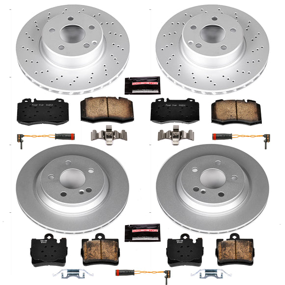 PowerStop Genuine Geomet Coated Rotor and Carbon-Fiber Ceramic Brake Pad Kit