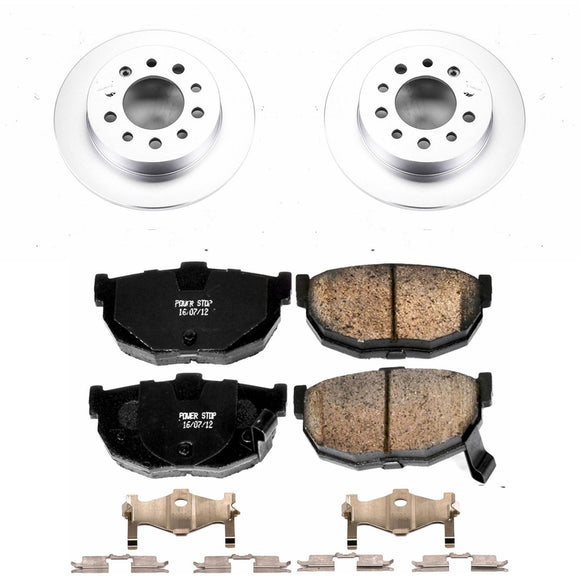 PowerStop Genuine Geomet Coated Rotor and Low-Dust Ceramic Brake Pad Kit