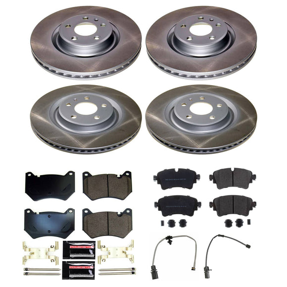 PowerStop Semi-Coated Rotor and Low-Dust Ceramic Brake Pad Kit