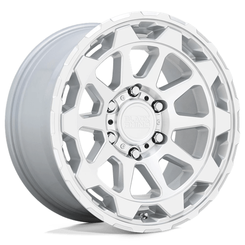 20x9 Black Rhino Rotor Gloss Silver Mirror Cut Face 5x127 ET2.00 Wheel