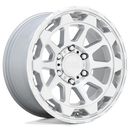 20x9 Black Rhino Rotor Gloss Silver Mirror Cut Face 5x127 ET2.00 Wheel