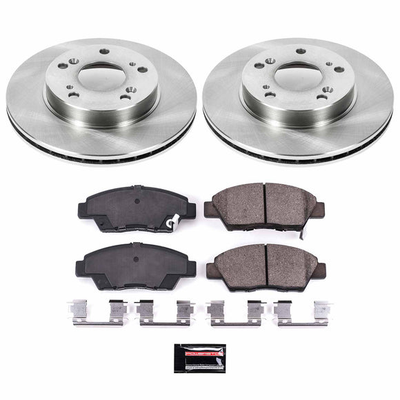 PowerStop OE Stock Replacement Low-Dust Ceramic Brake Pad and Rotor Kit