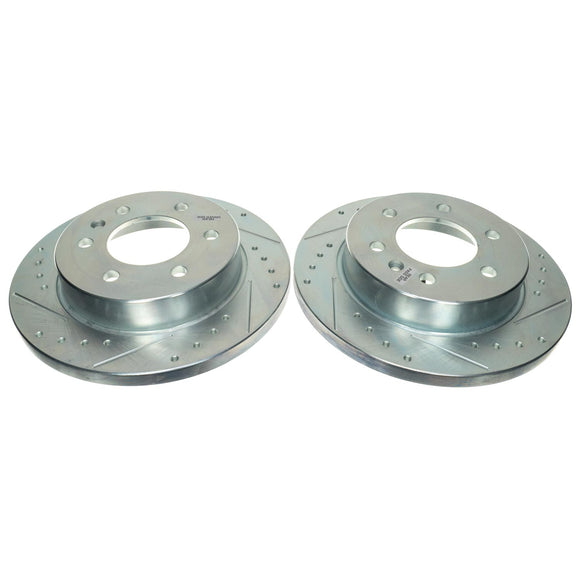 PowerStop Evolution Drilled Slotted Rotors Pair Rear For Freightliner Sprinter