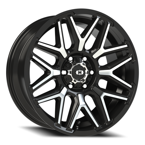 20X9 Vision 305 Rekluse Gloss Black Machined Face 6x139.7 6x5.5 ET-12 CB106.2