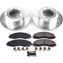 PowerStop Z36 Carbon-Fiber Ceramic Brake Pad with Drilled and Slotted Rotor Kit