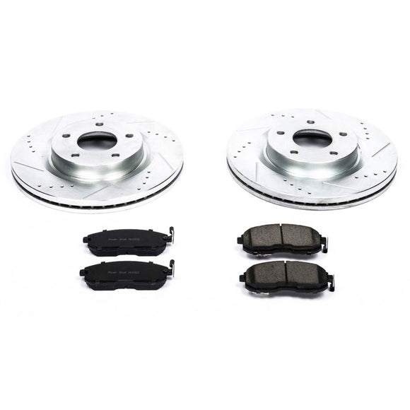 PowerStop Z23 Daily Driver Carbon-Fiber Ceramic Brake Pad and Drilled & Slotted