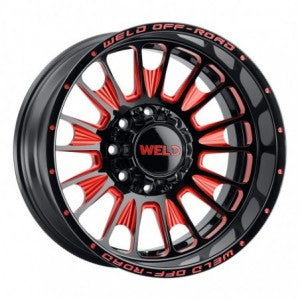 20x10 WELD Off-Road Scorch Black Red 5x114.3 5x127 5x4.5 5x5 ET-18 Wheel