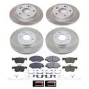 PowerStop Semi-Coated Rotor and Low-Dust Ceramic Brake Pad Kit