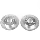 PowerStop Evolution Drilled Slotted Rotors Pair Rear For Volkswagen Jetta