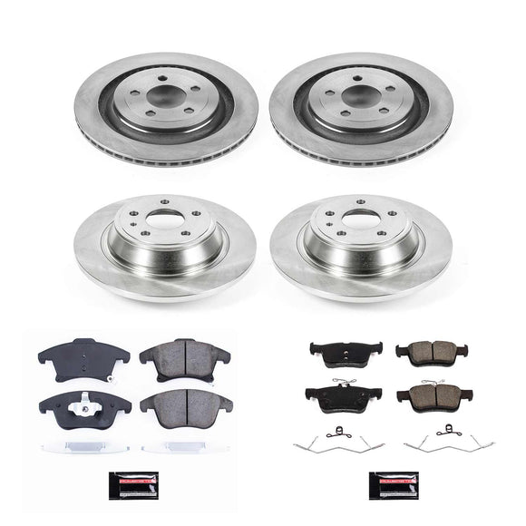 PowerStop OE Stock Replacement Low-Dust Ceramic Brake Pad and Rotor Kit