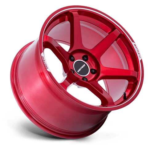 18x10.5 Motegi MR160 Battle VI Cherry Red Metallic 5x114.3 ET25 Wheel