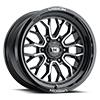 18x9 Vision 402 Riot Gloss Black Machined Face Wheel 6x139.7 ET-12 CB106.2
