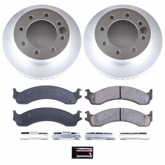 PowerStop Genuine Geomet Coated Rotor and Low-Dust Ceramic Brake Pad Kit