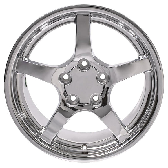 17" Replica Wheel CV05 Fits Chevrolet Corvette - C5 Rim 17x9.5 Chrome Wheel