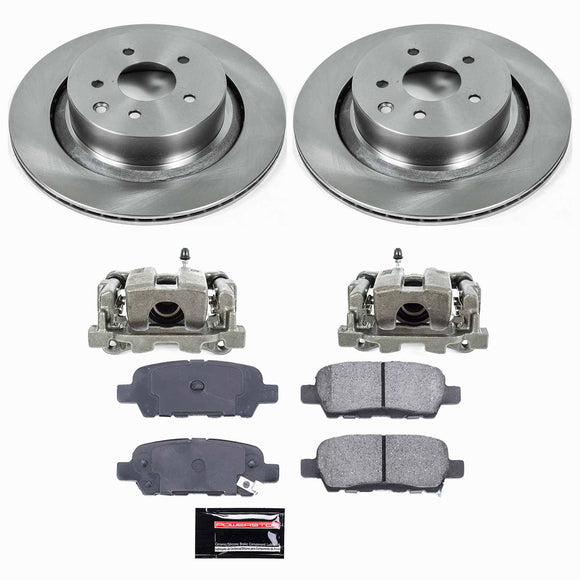 PowerStop OE Stock Replacement Low-Dust Ceramic Brake Pad, Rotor and Caliper Kit