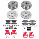 PowerStop Z23 Daily Driver Carbon-Fiber Ceramic Pads Drilled & Slotted Rotor & C