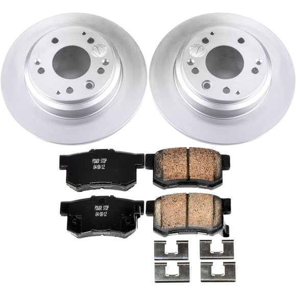 PowerStop Genuine Geomet Coated Rotor and Low-Dust Ceramic Brake Pad Kit