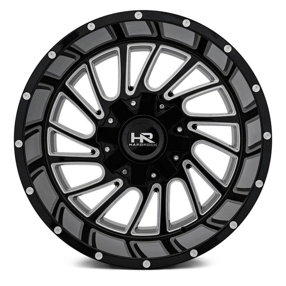 20x10 Hardrock Overdrive Gloss Black Milled 8x170 ET-19 wheel/rim