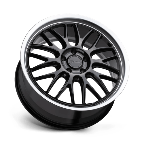 20x8.5 Petrol P4C Gloss Black With Machined Lip 5x115 ET40 CB76.1 Wheel Rim