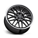 20x8.5 Petrol P4C Gloss Black With Machined Lip 5x115 ET40 CB76.1 Wheel Rim