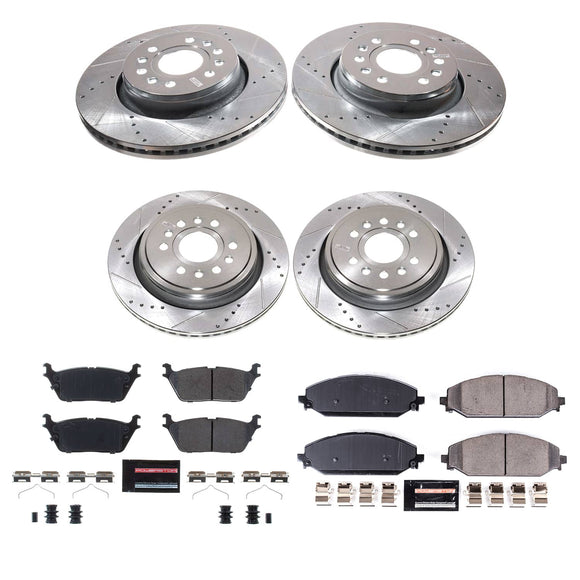 PowerStop Z23 Daily Driver Carbon-Fiber Ceramic Brake Pad and Drilled & Slotted