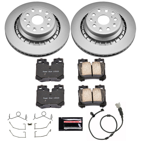 PowerStop Genuine Geomet Coated Rotor and Low-Dust Ceramic Brake Pad Kit