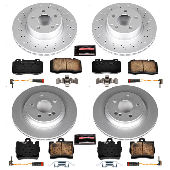 PowerStop Genuine Geomet Coated Rotor and Carbon-Fiber Ceramic Brake Pad Kit