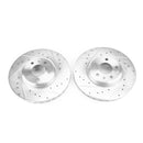 PowerStop Evolution Drilled Slotted Rotors Pair Front For Audi A4