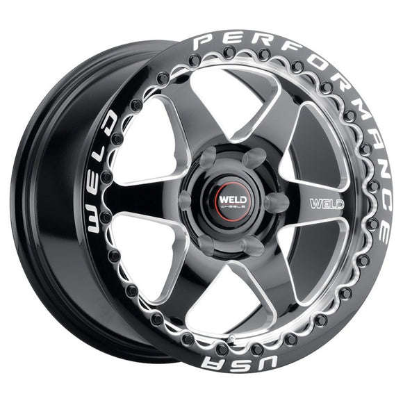 20x11 WELD Performance Ventura 6 Beadlock Black Milled 6x127 ET36 Wheel Rim